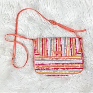 Vera Bradley Coated Canvas Coral Crossbody Bag